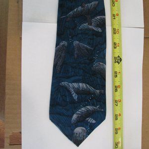 100% silk men's tie Northern Fur Seals 1z